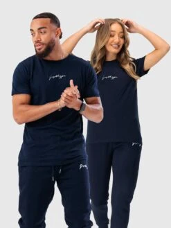 Hype Adult Essential Scribble Logo T-Shirt - Blue