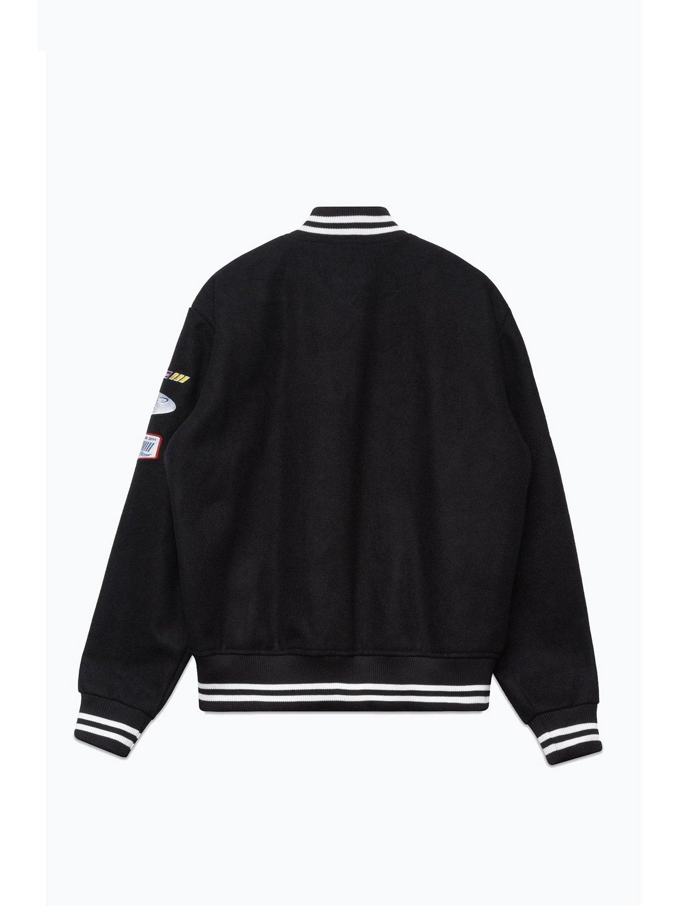 Hype Mens Jh Racer Badge Jacket - Black 4 Hype Mens Jh Racer Badge Jacket - Black - Image 2