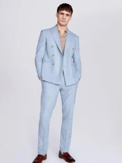 MOSS Slim Fit Double Breasted Jacket -Barbou Clothing Shop 10REV SQ3 0000000106 AQUA MDo