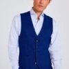 MOSS Slim Fit Slub Waistcoat -Barbou Clothing Shop 10SCI SQ1 0000000020 BLUE MDf
