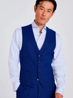 MOSS Slim Fit Slub Waistcoat