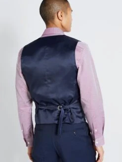 MOSS Tailored Fit Stretch Waistcoat -Barbou Clothing Shop 10ST9 SQ2 0000000020 BLUE MDb
