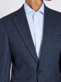 MOSS Regular Fit Check Jacket -Barbou Clothing Shop 10SWQ SQ4 0000000020 BLUE MDd