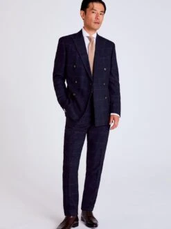 MOSS Tailored Fit Check Jacket -Barbou Clothing Shop 10TEP SQ3 0000000020 BLUE MDo