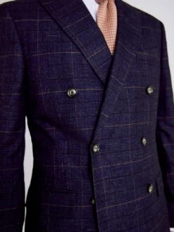 MOSS Tailored Fit Check Jacket -Barbou Clothing Shop 10TEP SQ4 0000000020 BLUE MDd