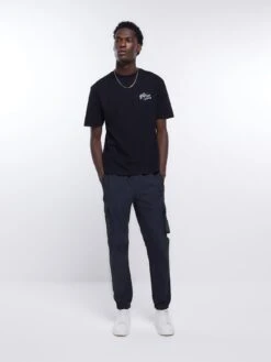 River Island Regular Fit Japanese Graphic T-Shirt - Black -Barbou Clothing Shop 10ZI5 SQ3 0000000004 BLACK MDo