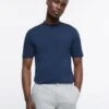 River Island Studio Slim Fit T-Shirt - Blue -Barbou Clothing Shop 10ZO7 SQ1 0000000020 BLUE MDf