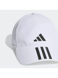 Adidas 3-Stripes AEROREADY Running Training Baseball Cap -Barbou Clothing Shop 111O1 SQ4 0000000013 WHITE SLd1