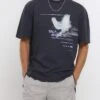 River Island Regular Fit Dove Graphic T-Shirt -Barbou Clothing Shop 113X2 SQ1 0000000005 GREY MDf