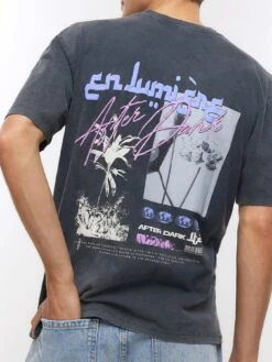 River Island Regular Fit Graphic Print T-Shirt -Barbou Clothing Shop 113XI SQ4 0000000004 BLACK MDd