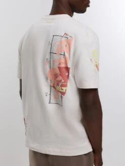 River Island Regular Fit Placement Graphic Top - White -Barbou Clothing Shop 113YT SQ4 0000000013 WHITE MDd