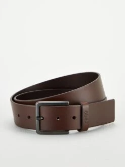 HUGO Gionio Leather Belt - Dark Brown