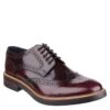 Base London Woburn Hi-shine Lace Up Brogue Shoe -Barbou Clothing Shop NWLJQ SQ1 0000000966 OXBLOOD SLf