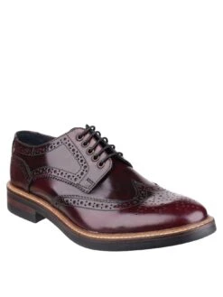 Base London Woburn Hi-shine Lace Up Brogue Shoe