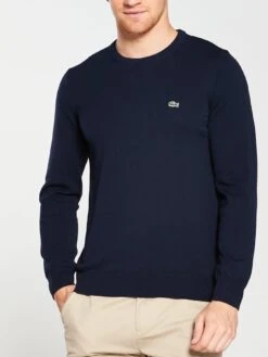 Lacoste Sportswear Crew Knit Jumper - Navy