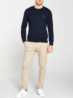 Lacoste Sportswear Crew Knit Jumper - Navy -Barbou Clothing Shop NYHEF SQ3 0000000048 NAVY MDo