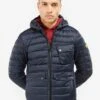 Barbour International Ouston Hooded Quilted Coat - Navy -Barbou Clothing Shop P3MK3 SQ1 0000000048 NAVY MDf