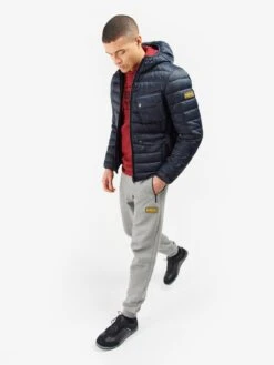 Barbour International Ouston Hooded Quilted Coat - Navy -Barbou Clothing Shop P3MK3 SQ3 0000000048 NAVY MDo