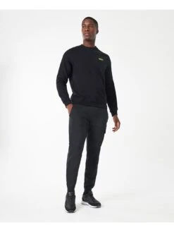 Barbour International Essential Sweatshirt - Black -Barbou Clothing Shop PLRKP SQ3 0000000004 BLACK MDo