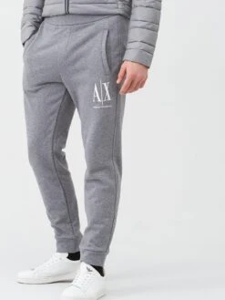 Armani Exchange Icon Ax Logo Joggers - Grey Marl