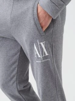 Armani Exchange Icon Ax Logo Joggers - Grey Marl -Barbou Clothing Shop PLRVM SQ4 0000000005 GREY MDd