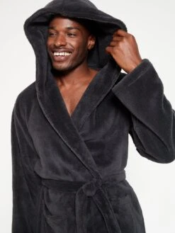 Everyday Supersoft Dressing Gown With Hood - Grey -Barbou Clothing Shop Q4UWR SQ5 0000000005 GREY MDd1