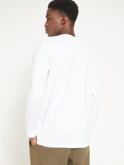 Everyday Essentials Long Sleeve T-Shirt - White -Barbou Clothing Shop Q9JFY SQ2 0000000013 WHITE MDb1