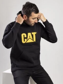 Caterpillar CAT Workwear Trademark Pullover Hoodie - Black  -Barbou Clothing Shop QRMYC SQ3 0000000004 BLACK MDo