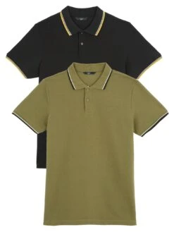 Everyday Pique Polo Shirt (2 Pack) - Multi