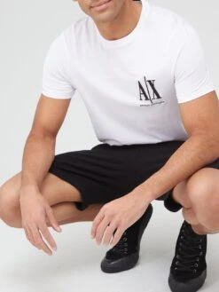 Armani Exchange Icon Small Logo T-shirt - White -Barbou Clothing Shop RFJER SQ4 0000000013 WHITE MDd