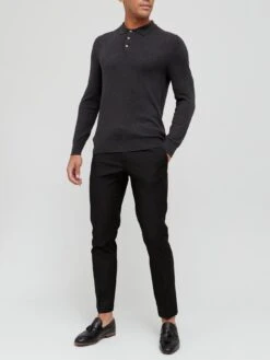 River Island Skinny Fit Twill Suit Trousers - Black -Barbou Clothing Shop RJ4F7 SQ3 0000000004 BLACK MDo