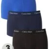 Calvin Klein 3 Pack Low Rise Trunk - Blue/Navy/Black -Barbou Clothing Shop RQ64E SQ1 0000014632 BLUE NAVY BLACK PKf