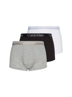Calvin Klein 3 Pack Modern Structure Trunks - White/Black/Grey