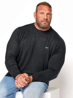 BadRhino Essential Crew Neck Knitwear - Black