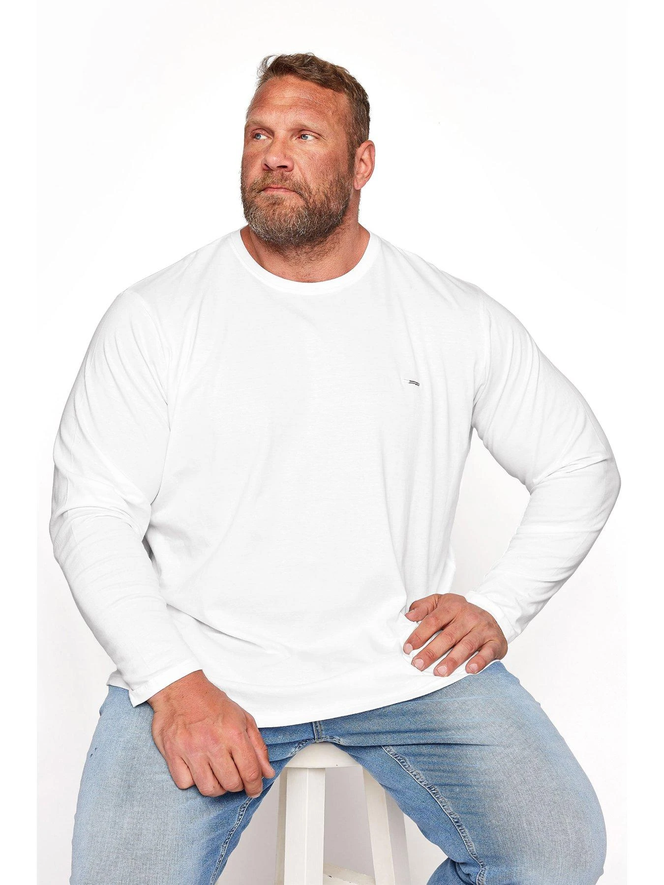 BadRhino Essential Plain Long Sleeve T-shirt - White 3 BadRhino Essential Plain Long Sleeve T-shirt - White