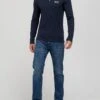 EA7 Emporio Armani Core ID Long Sleeve Polo Shirt - Navy  -Barbou Clothing Shop T36J7 SQ1 0000000048 NAVY MDf