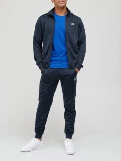 EA7 Emporio Armani Core Id Logo Funnel Neck Poly Tracksuit - Navy -Barbou Clothing Shop T36N7 SQ3 0000000048 NAVY MDo