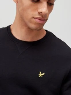 Lyle & Scott Crew Neck Sweatshirt - Black -Barbou Clothing Shop T4JXQ SQ4 0000000004 BLACK MDd