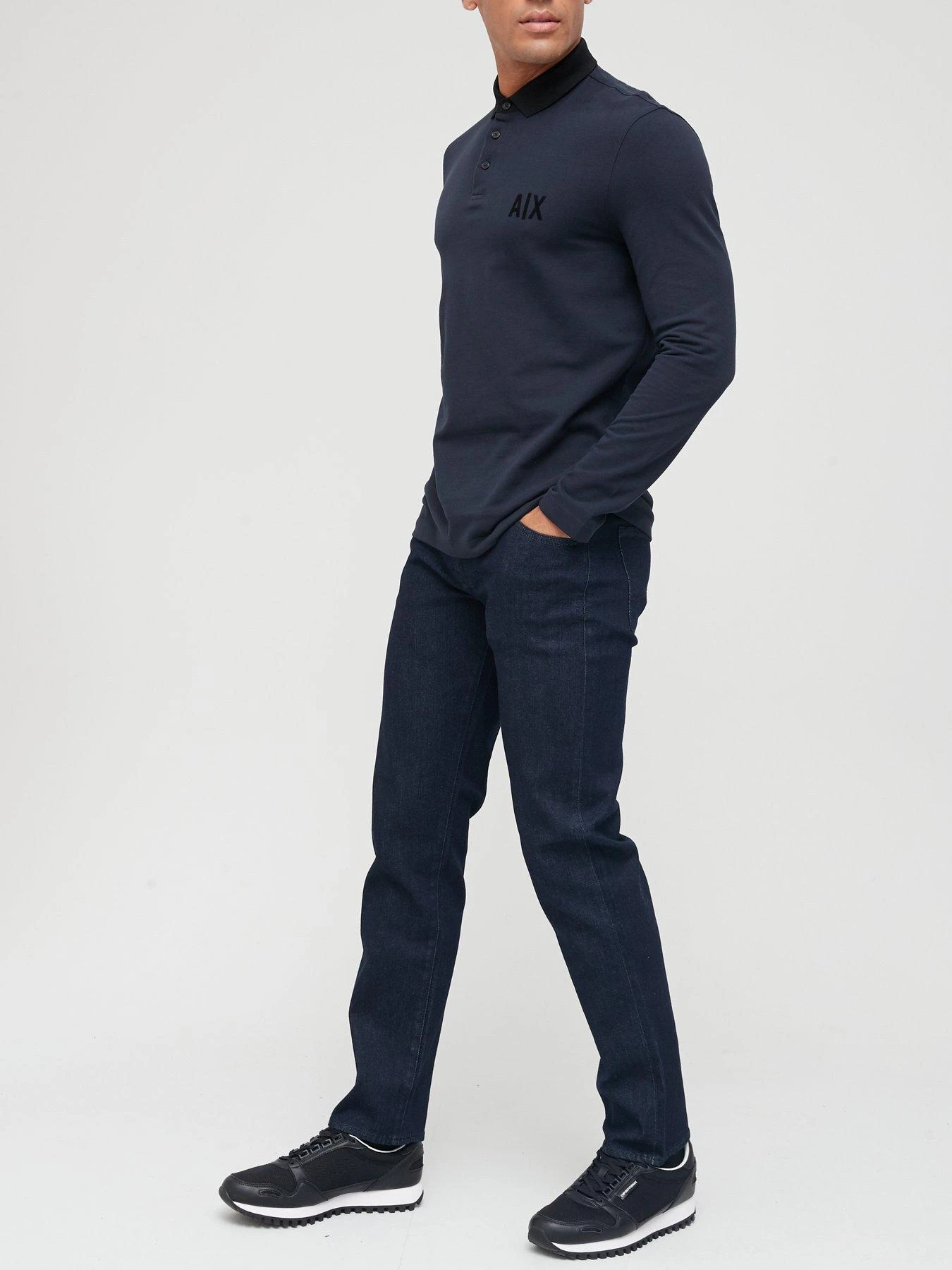 Armani Exchange J16 Straight Fit Raw Jeans - Indigo 5 Armani Exchange J16 Straight Fit Raw Jeans - Indigo - Image 3