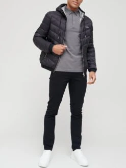 Armani Exchange Hooded Padded Down Fill Jacket - Black  -Barbou Clothing Shop T4YW7 SQ3 0000000004 BLACK MDo