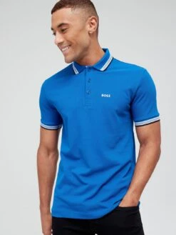 BOSS Paddy Regular Fit Polo Shirt-Medium Blue
