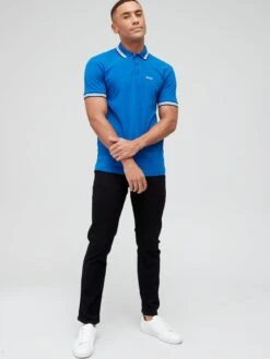 BOSS Paddy Regular Fit Polo Shirt-Medium Blue -Barbou Clothing Shop TQHQX SQ3 0000000482 MEDIUM BLUE MDo