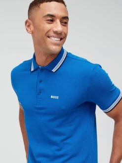 BOSS Paddy Regular Fit Polo Shirt-Medium Blue -Barbou Clothing Shop TQHQX SQ4 0000000482 MEDIUM BLUE MDd