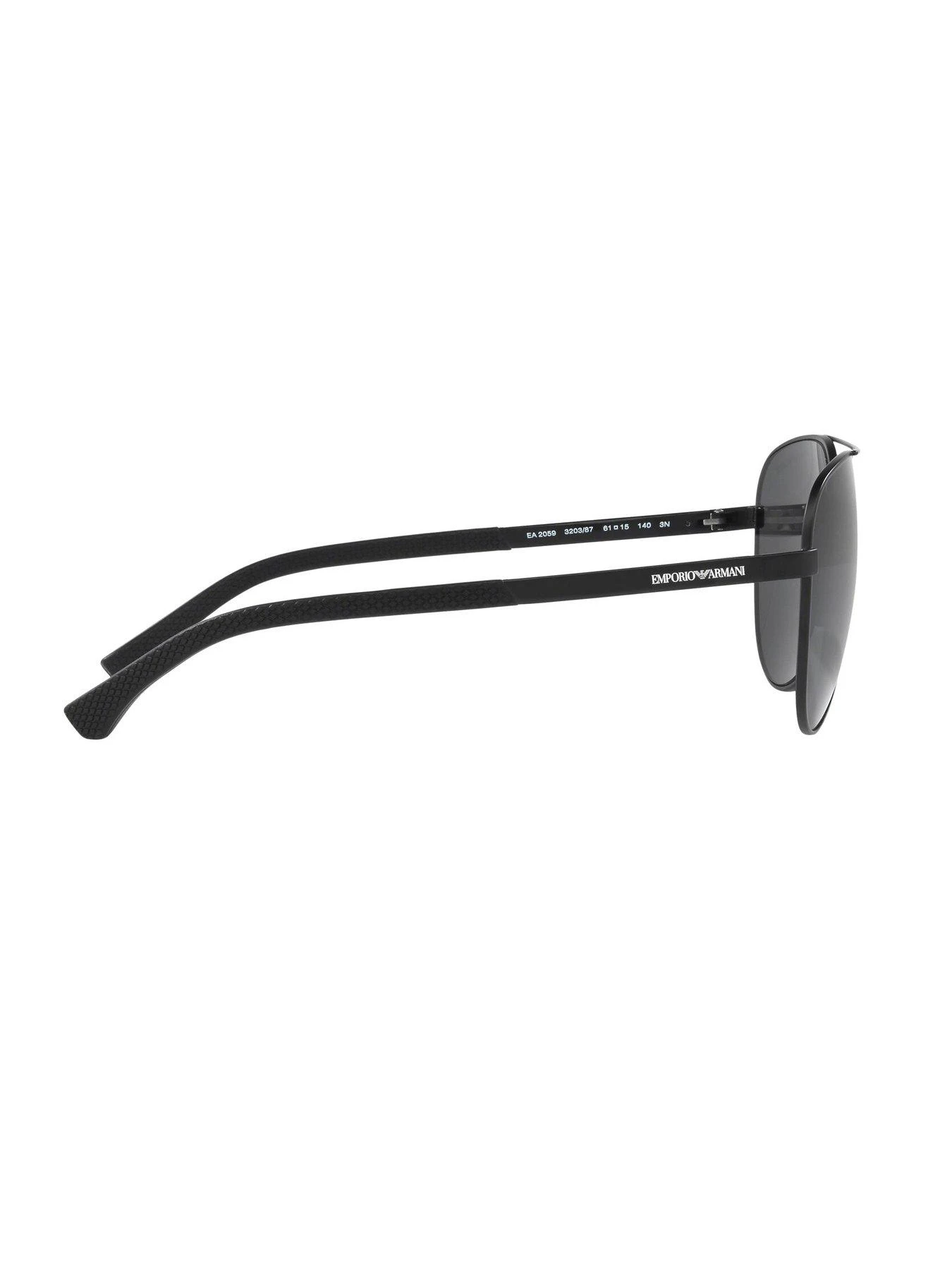 Emporio Armani Grey Lens Aviator Sunglasses - Black 4 Emporio Armani Grey Lens Aviator Sunglasses - Black - Image 2