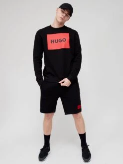 HUGO Durago Large Logo Sweatshirt - Black -Barbou Clothing Shop TRRPJ SQ3 0000000004 BLACK MDo