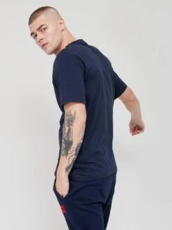 HUGO Dero Small Logo T-shirt - Dark Blue -Barbou Clothing Shop TRT74 SQ2 0000000354 DARK BLUE MDb