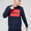 HUGO Duragol Large Logo Sweatshirt - Dark Blue -Barbou Clothing Shop TRTFP SQ1 0000000354 DARK BLUE MDf