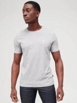 BOSS Tales Relaxed Fit T-Shirt-Light/Pastel Grey