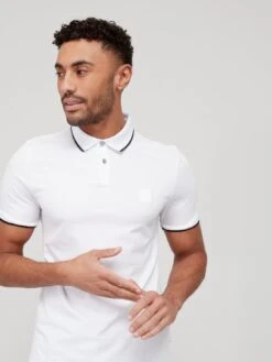 BOSS Passertip Slim Fit Polo Shirt-White -Barbou Clothing Shop TTQEH SQ4 0000000013 WHITE MDd