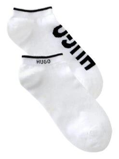 HUGO Bodywear 2 Pack No Show Socks - White